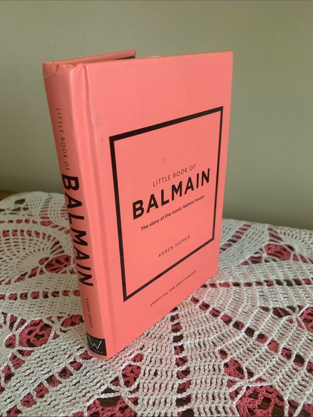 Balmain little book Coral Hardcover with Black Accents 64